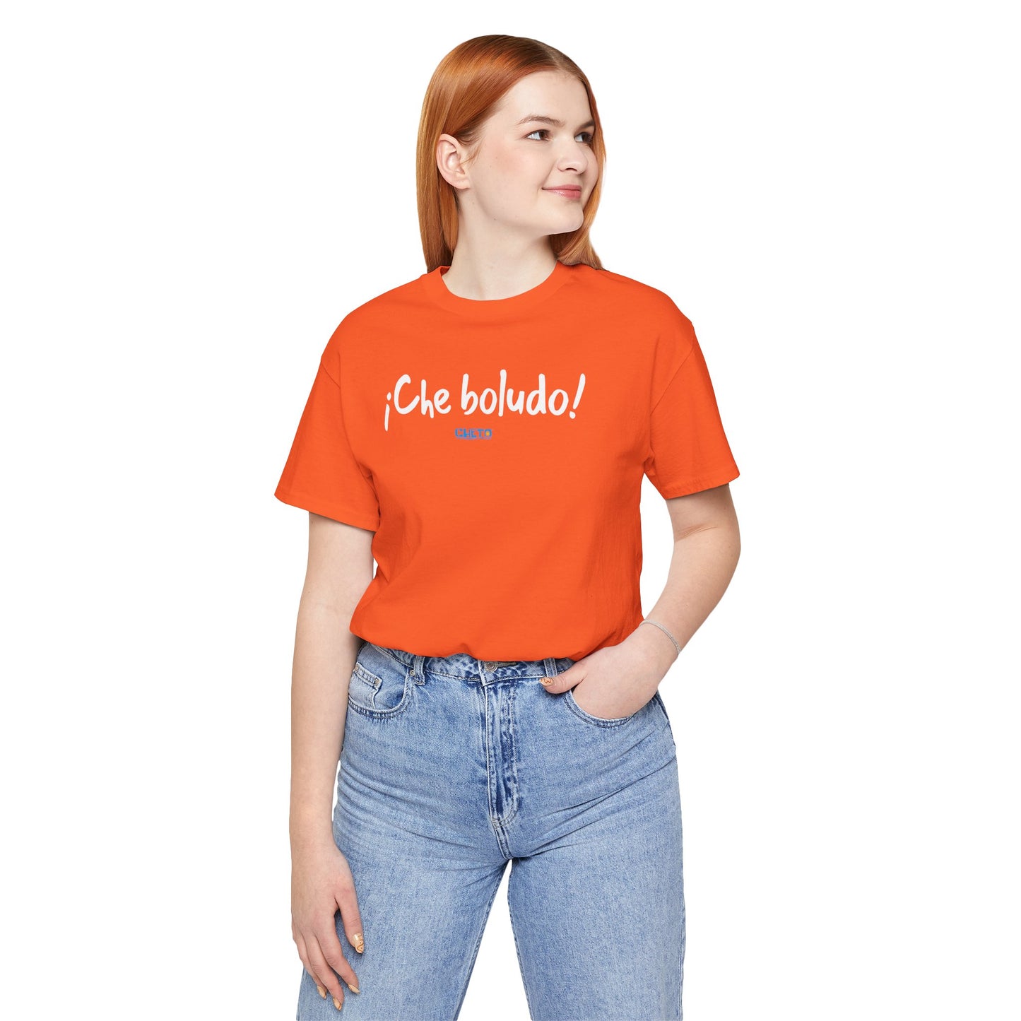 * ¡Che boludo! (con código QR en espalda/with QR code on back) - Unisex Jersey Tee