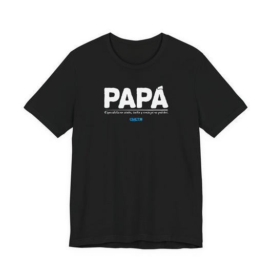 Papá: Especialista en asado, siesta y consejos no pedidos - Unisex Jersey Tee