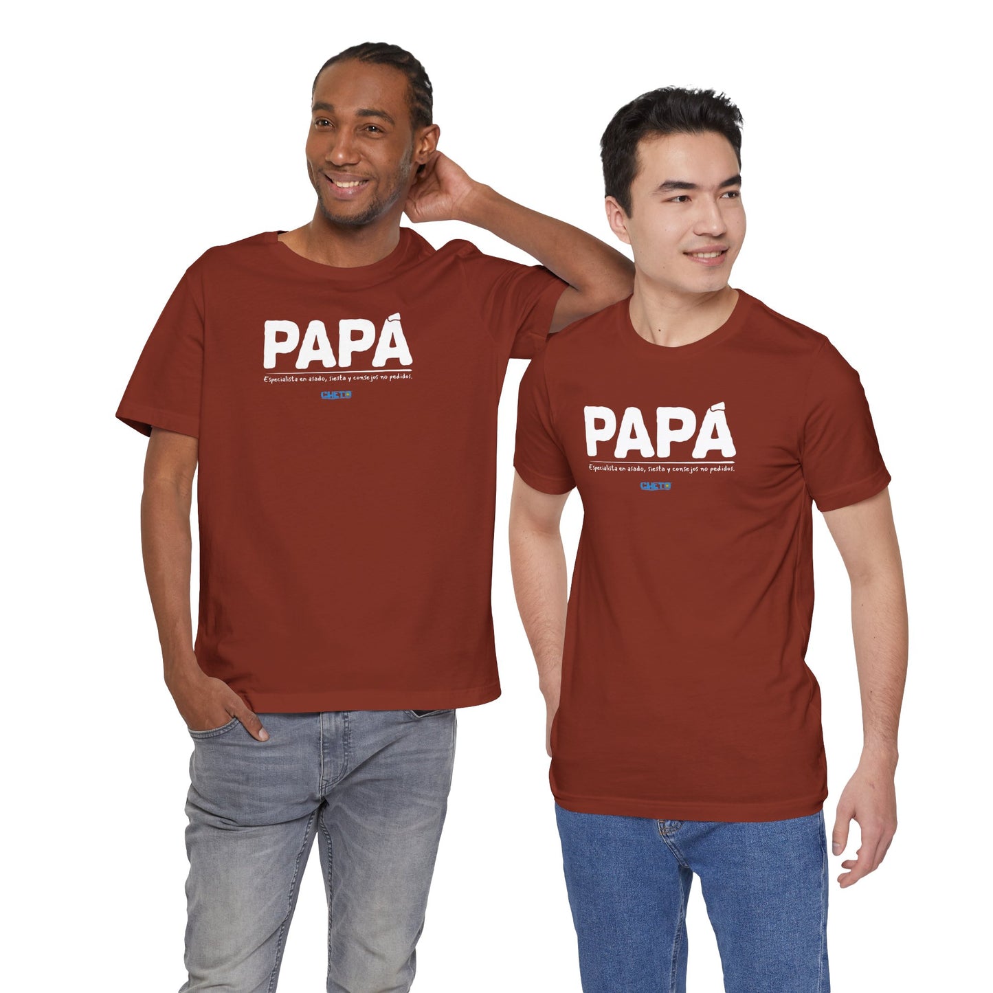 Papá: Especialista en asado, siesta y consejos no pedidos - Unisex Jersey Tee