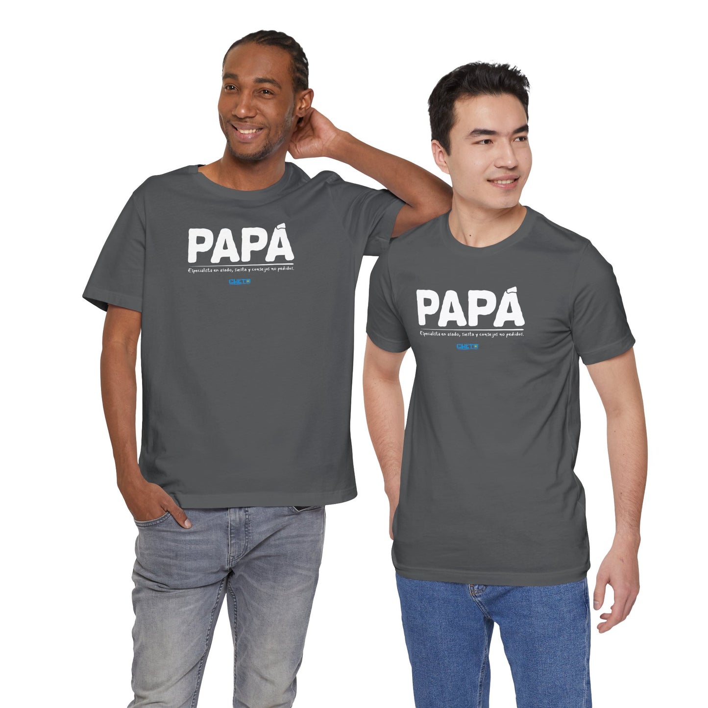 Papá: Especialista en asado, siesta y consejos no pedidos - Unisex Jersey Tee