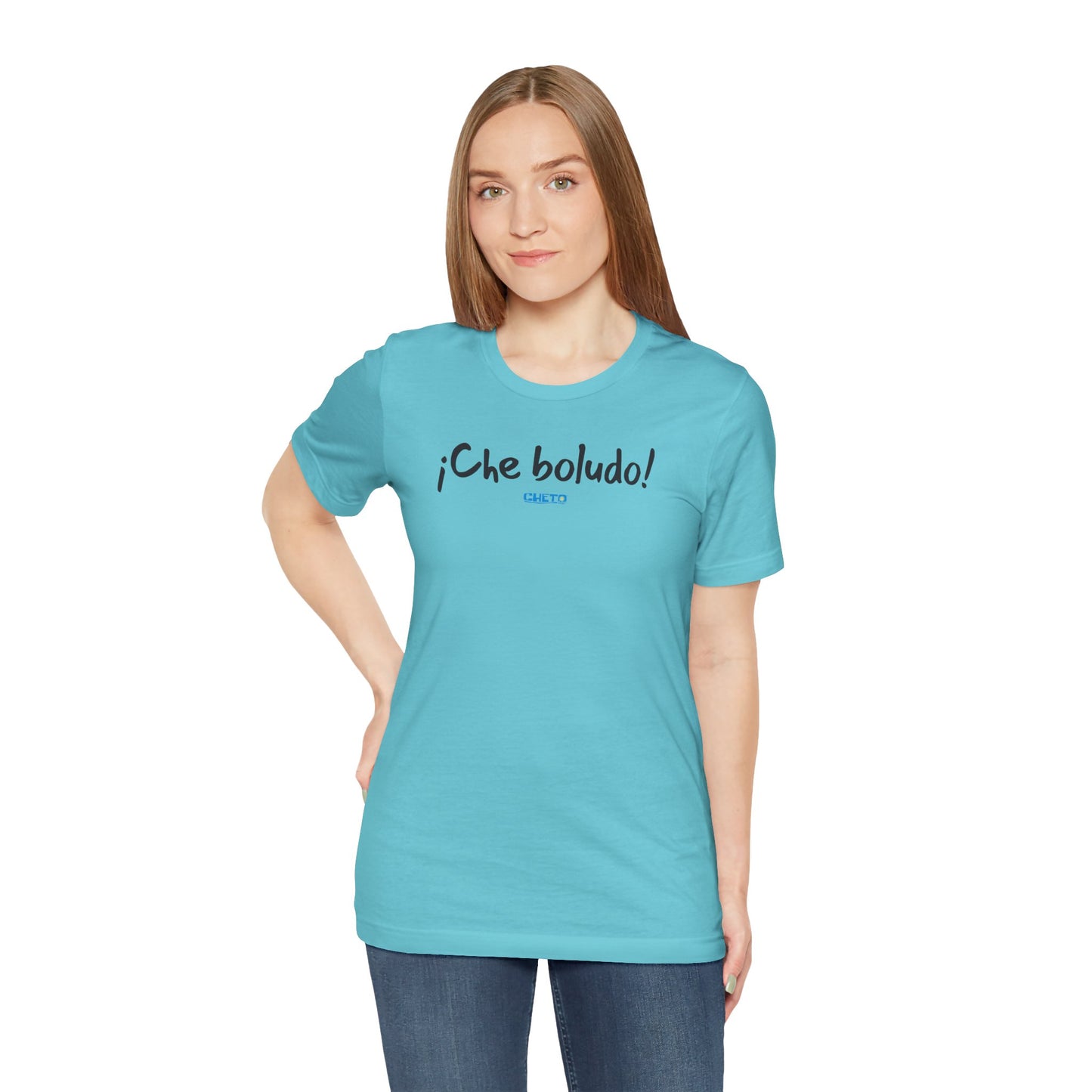 * ¡Che boludo! (con código QR en espalda/with QR code on back) - Unisex Jersey Tee