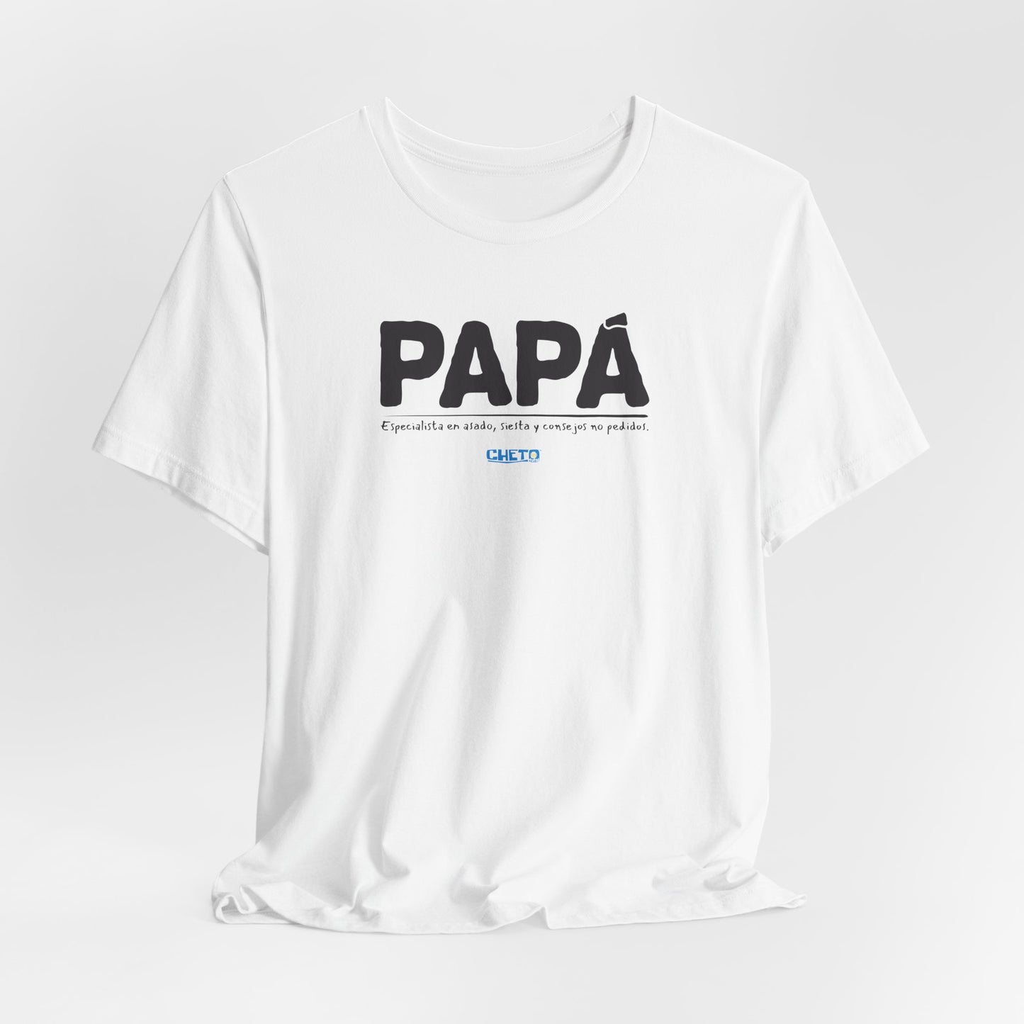 Papá: Especialista en asado, siesta y consejos no pedidos - Unisex Jersey Tee