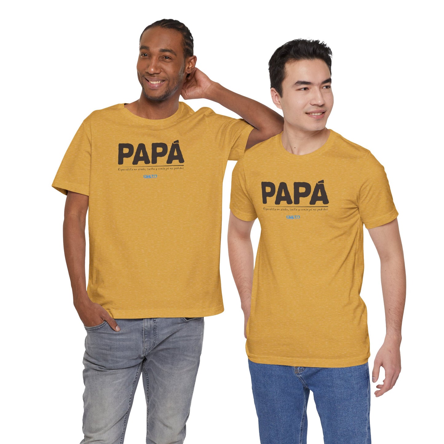 Papá: Especialista en asado, siesta y consejos no pedidos - Unisex Jersey Tee