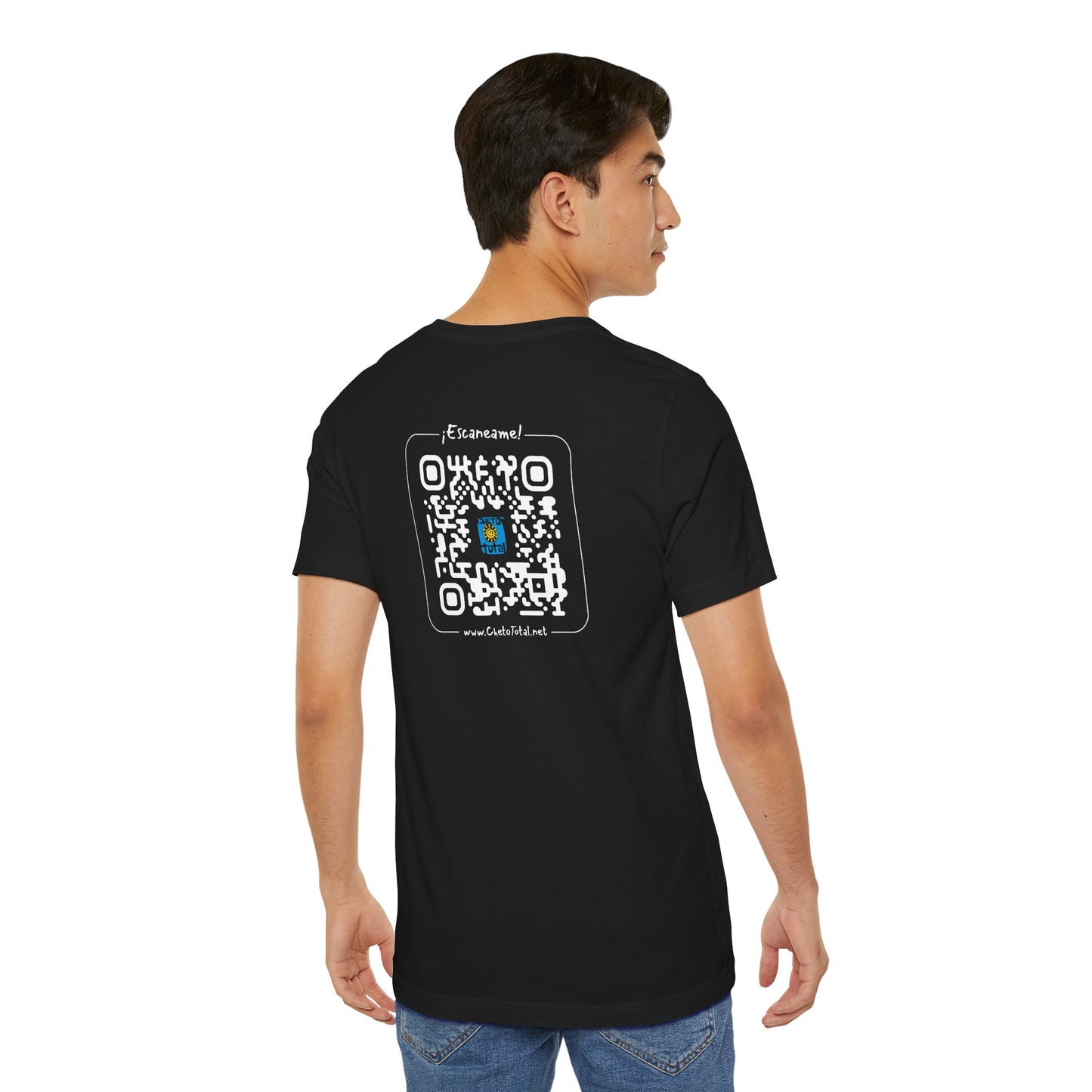 * Huella digital (Argentina) con Codigo QR en espalda-Fingerprint (Argentina) Back QR Code / Unisex Jersey Tee
