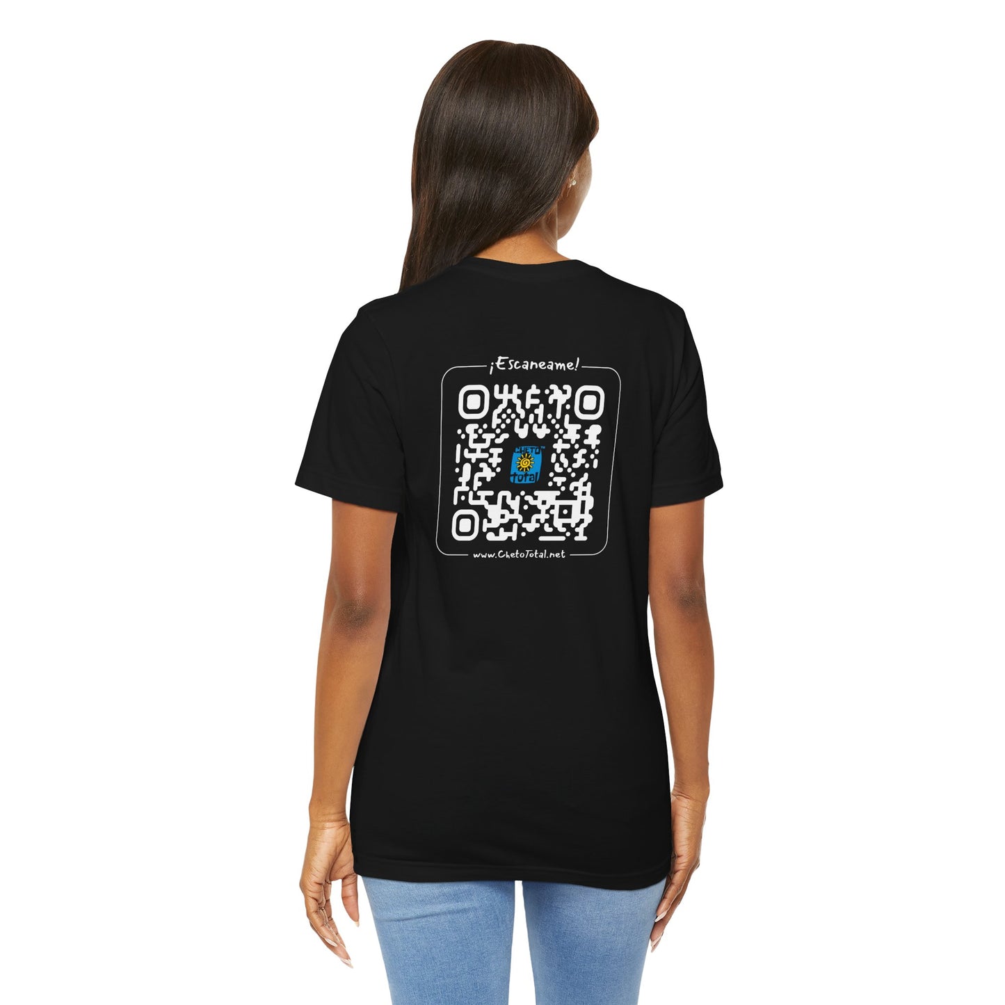 * Huella digital (Argentina) con Codigo QR en espalda-Fingerprint (Argentina) Back QR Code / Unisex Jersey Tee