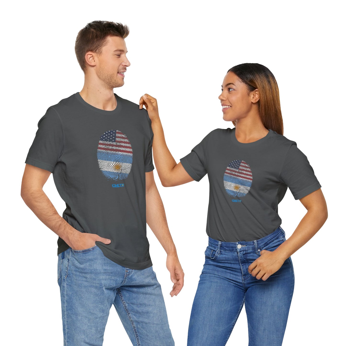 Huella digital (Arg/USA)-Fingerprint (Arg/USA) / Unisex Jersey Tee