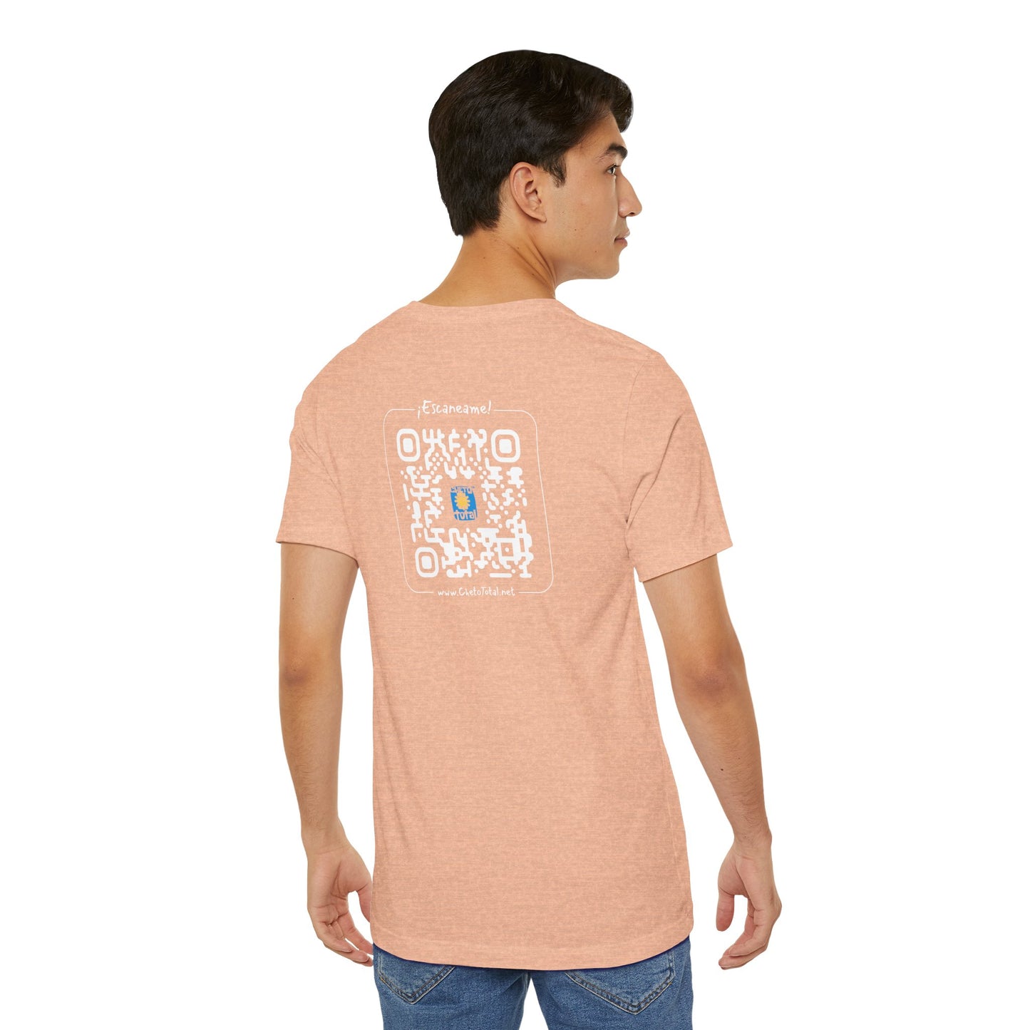 * Huella digital (Argentina) con Codigo QR en espalda-Fingerprint (Argentina) Back QR Code / Unisex Jersey Tee