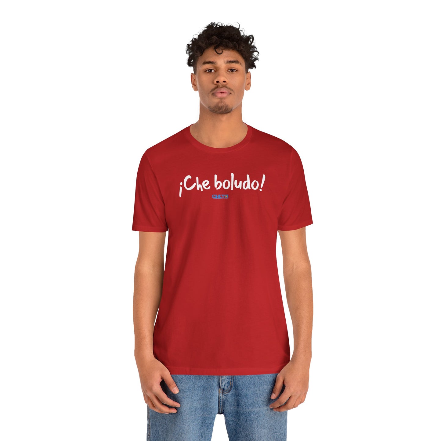 * ¡Che boludo! (con código QR en espalda/with QR code on back) - Unisex Jersey Tee
