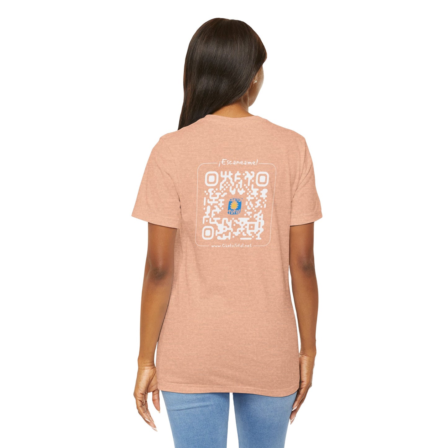 * Huella digital (Argentina) con Codigo QR en espalda-Fingerprint (Argentina) Back QR Code / Unisex Jersey Tee