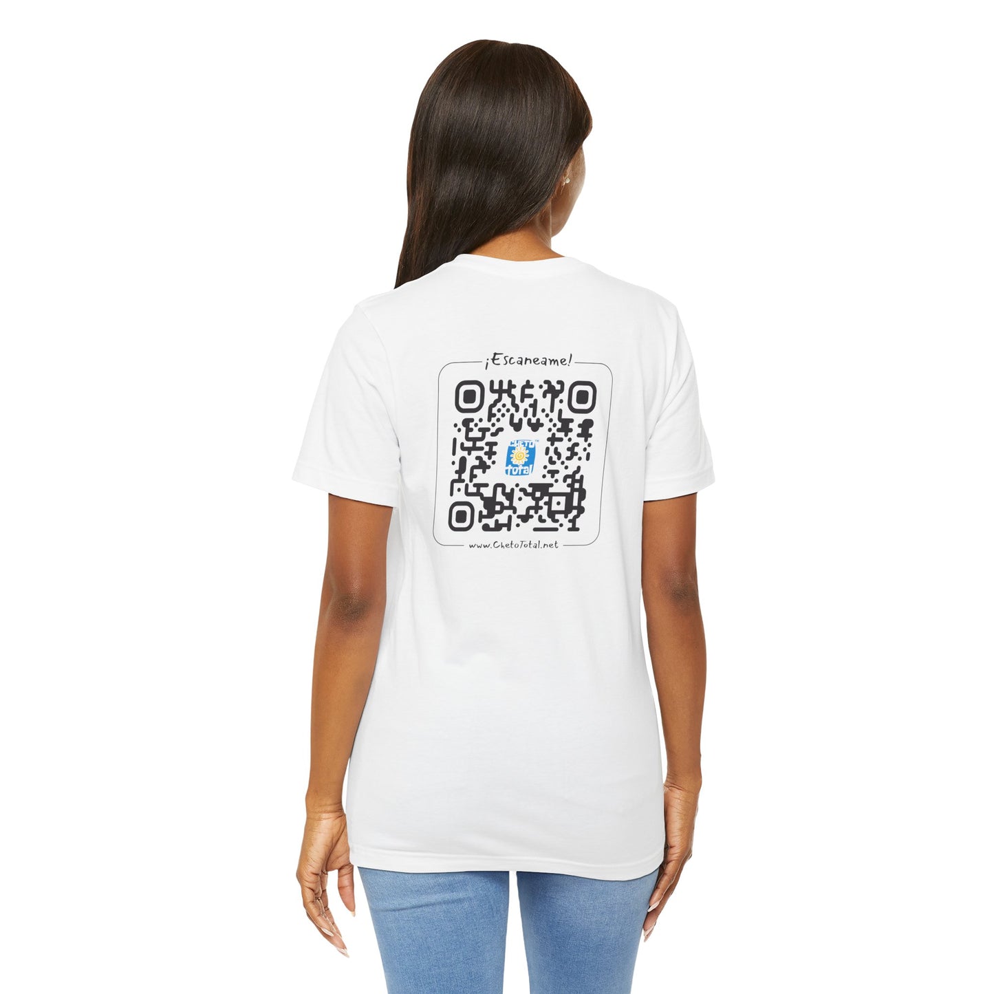 * Huella digital (Argentina) con Codigo QR en espalda-Fingerprint (Argentina) Back QR Code / Unisex Jersey Tee