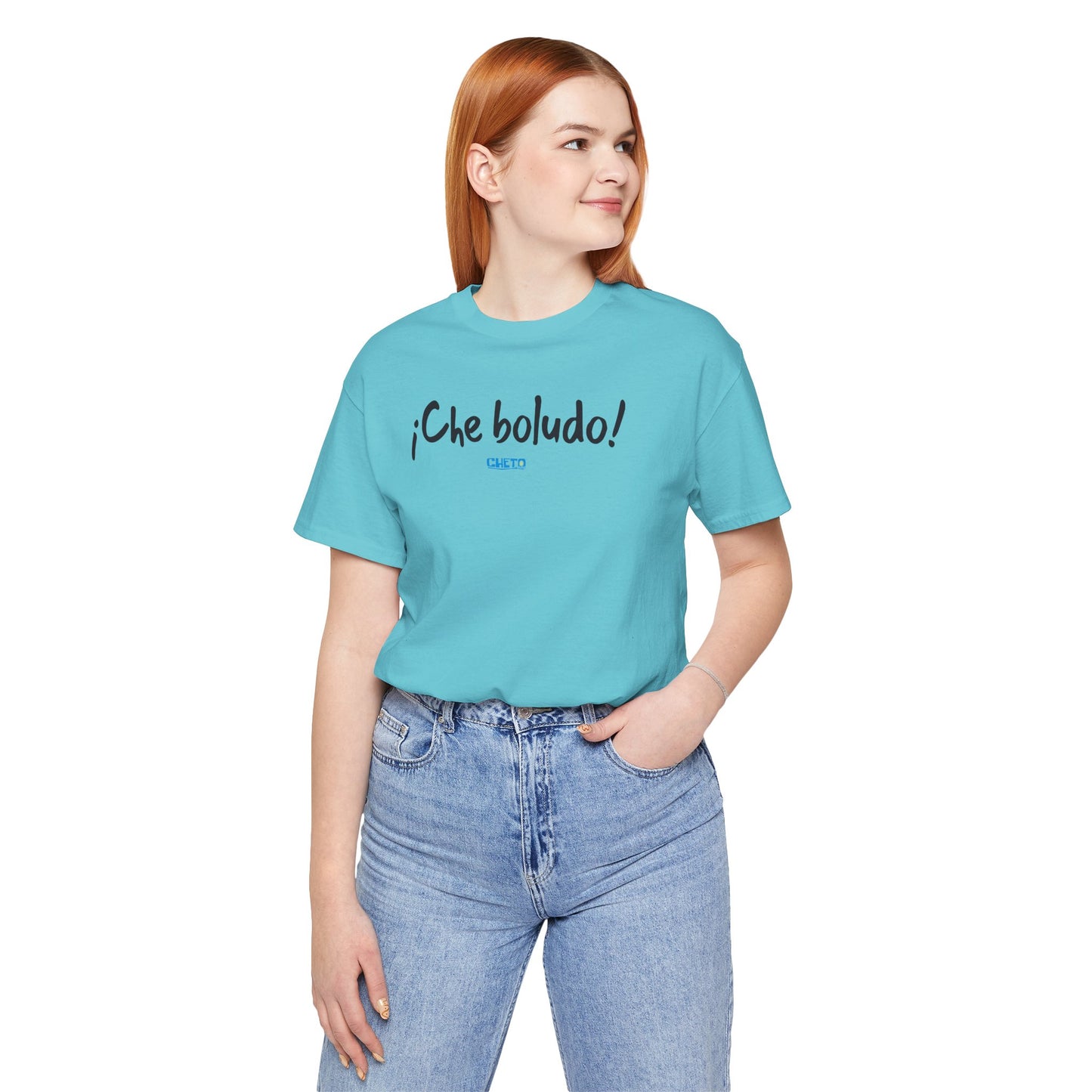 * ¡Che boludo! (con código QR en espalda/with QR code on back) - Unisex Jersey Tee