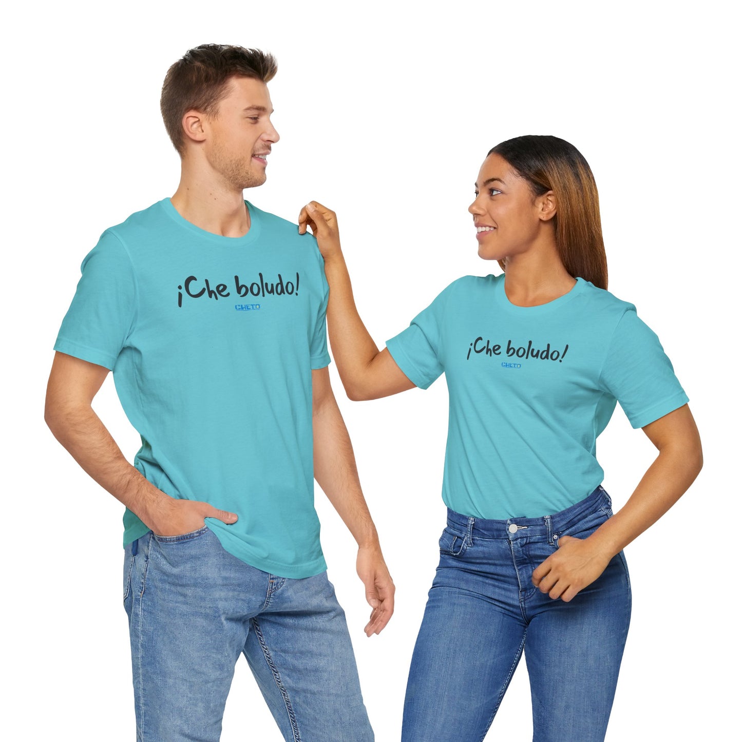 * ¡Che boludo! (con código QR en espalda/with QR code on back) - Unisex Jersey Tee