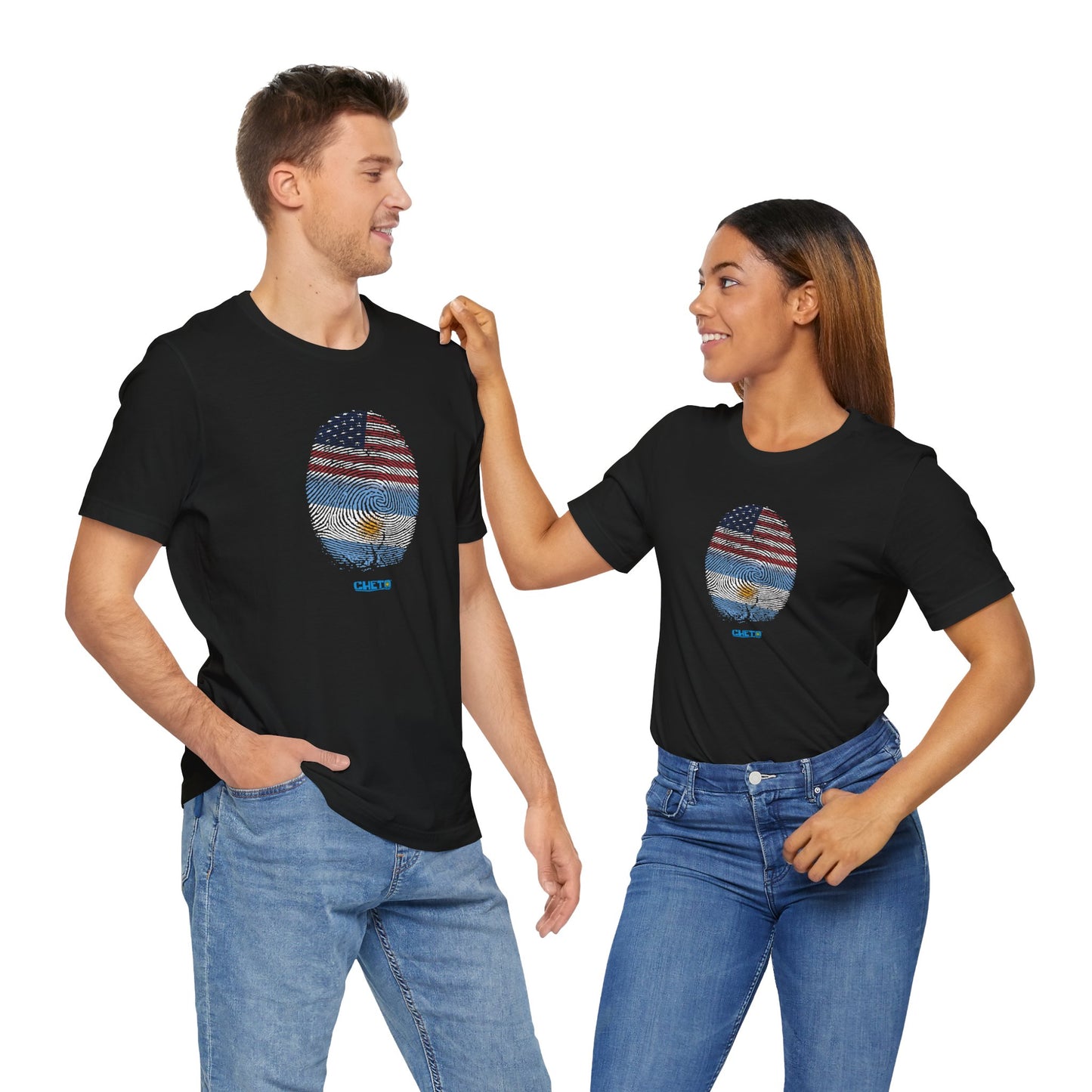 Huella digital (Arg/USA)-Fingerprint (Arg/USA) / Unisex Jersey Tee