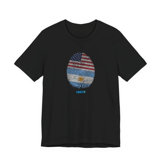 Huella digital (Arg/USA)-Fingerprint (Arg/USA) / Unisex Jersey Tee