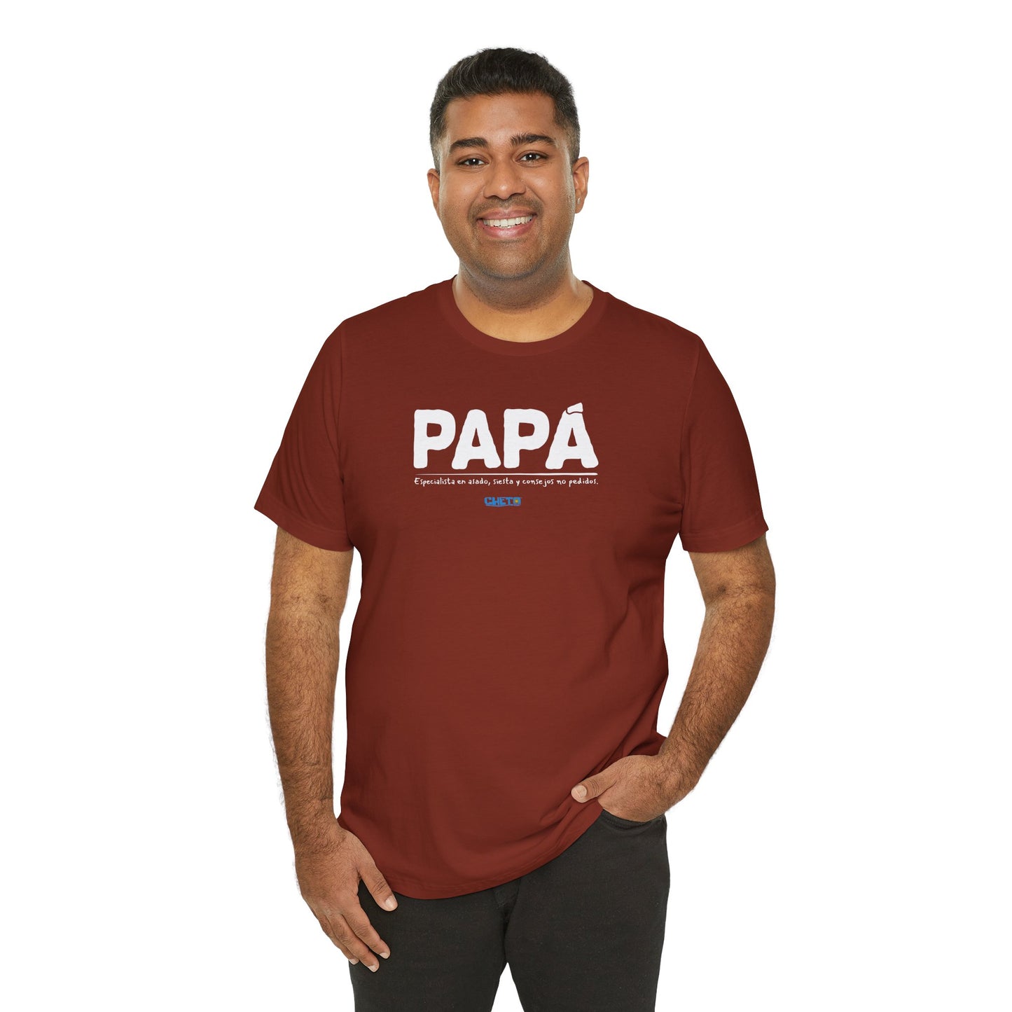 Papá: Especialista en asado, siesta y consejos no pedidos - Unisex Jersey Tee