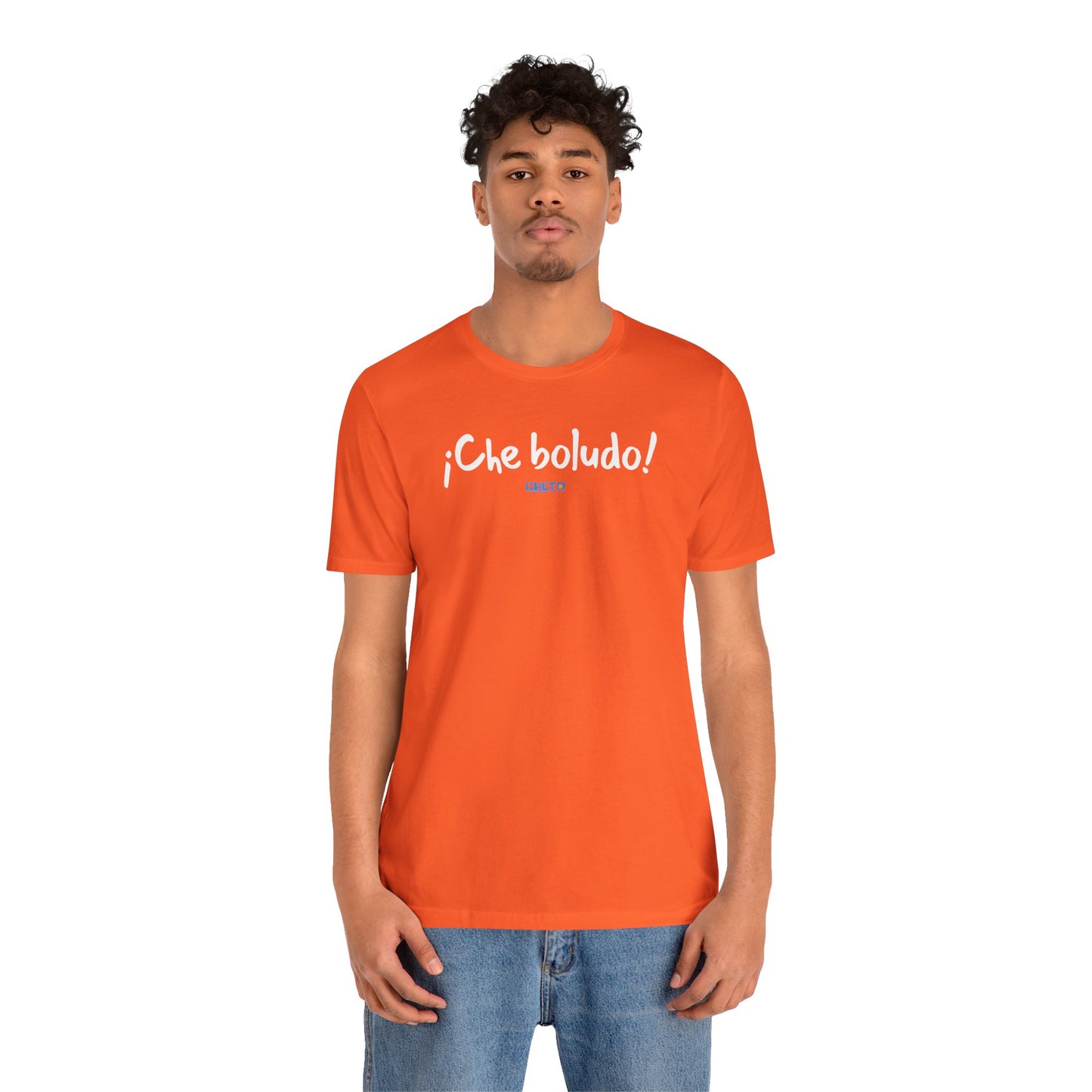 * ¡Che boludo! (con código QR en espalda/with QR code on back) - Unisex Jersey Tee