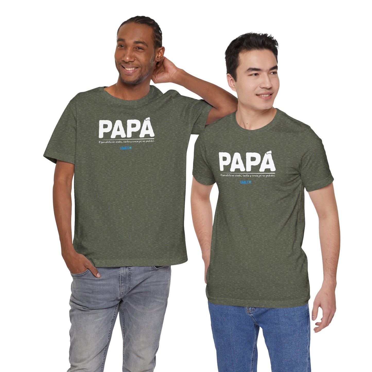 Papá: Especialista en asado, siesta y consejos no pedidos - Unisex Jersey Tee