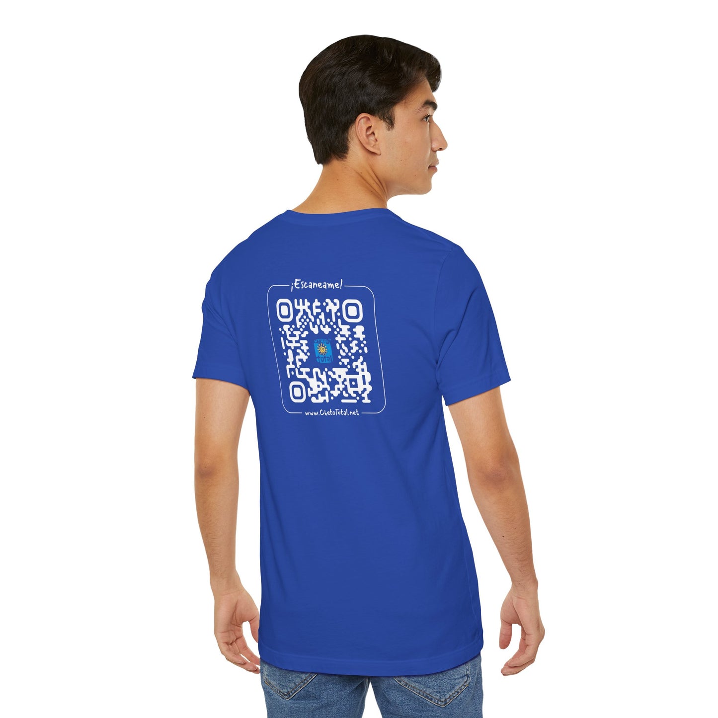 * Huella digital (Argentina) con Codigo QR en espalda-Fingerprint (Argentina) Back QR Code / Unisex Jersey Tee