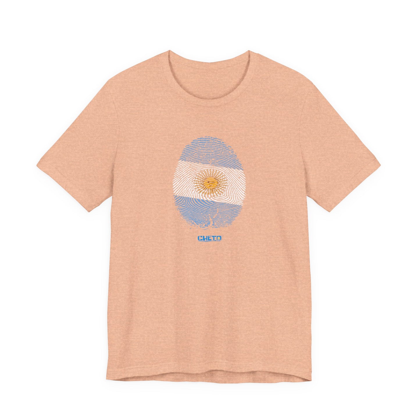 * Huella digital (Argentina) con Codigo QR en espalda-Fingerprint (Argentina) Back QR Code / Unisex Jersey Tee