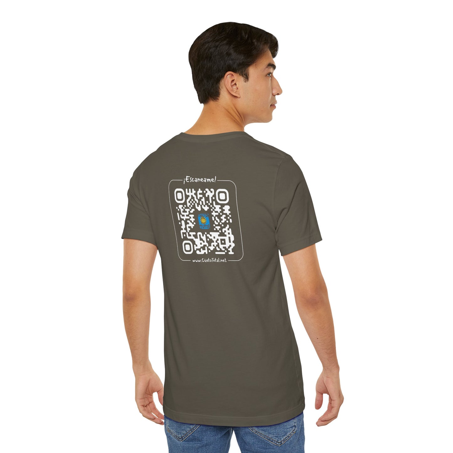 * Huella digital (Argentina) con Codigo QR en espalda-Fingerprint (Argentina) Back QR Code / Unisex Jersey Tee