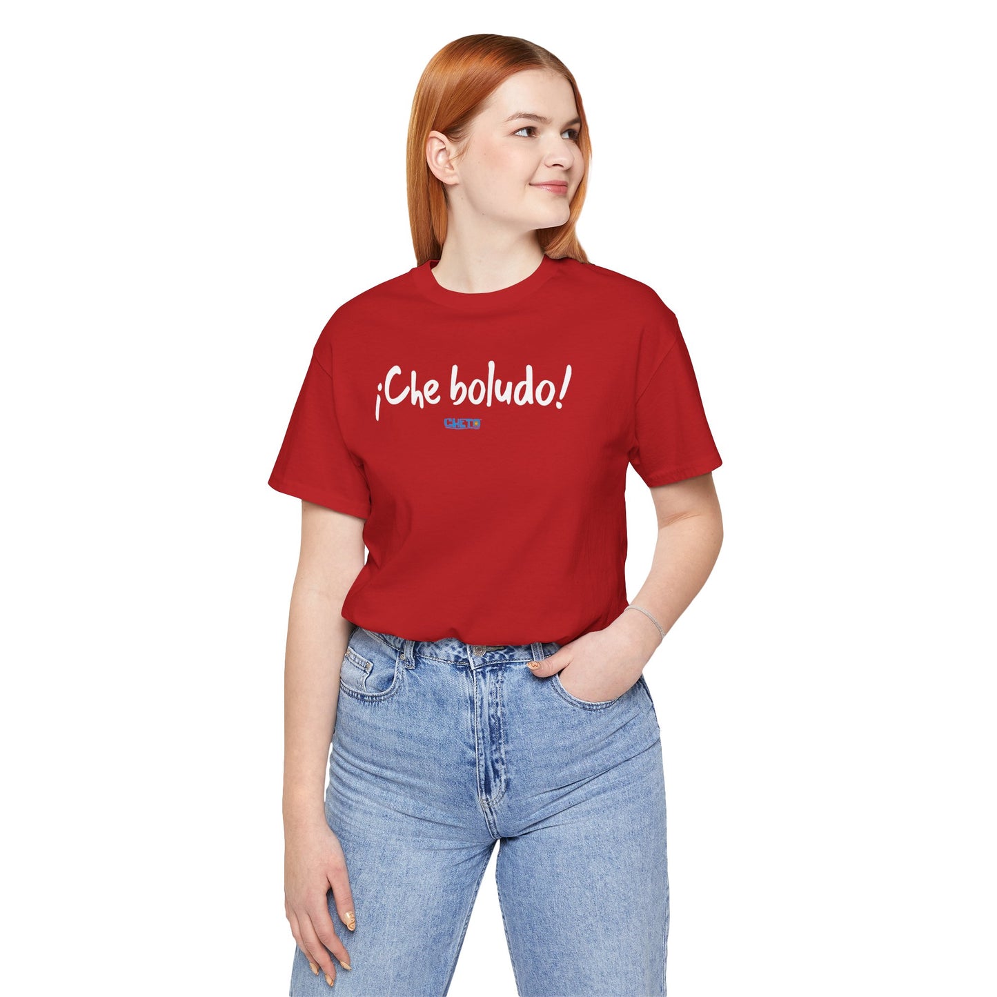 * ¡Che boludo! (con código QR en espalda/with QR code on back) - Unisex Jersey Tee