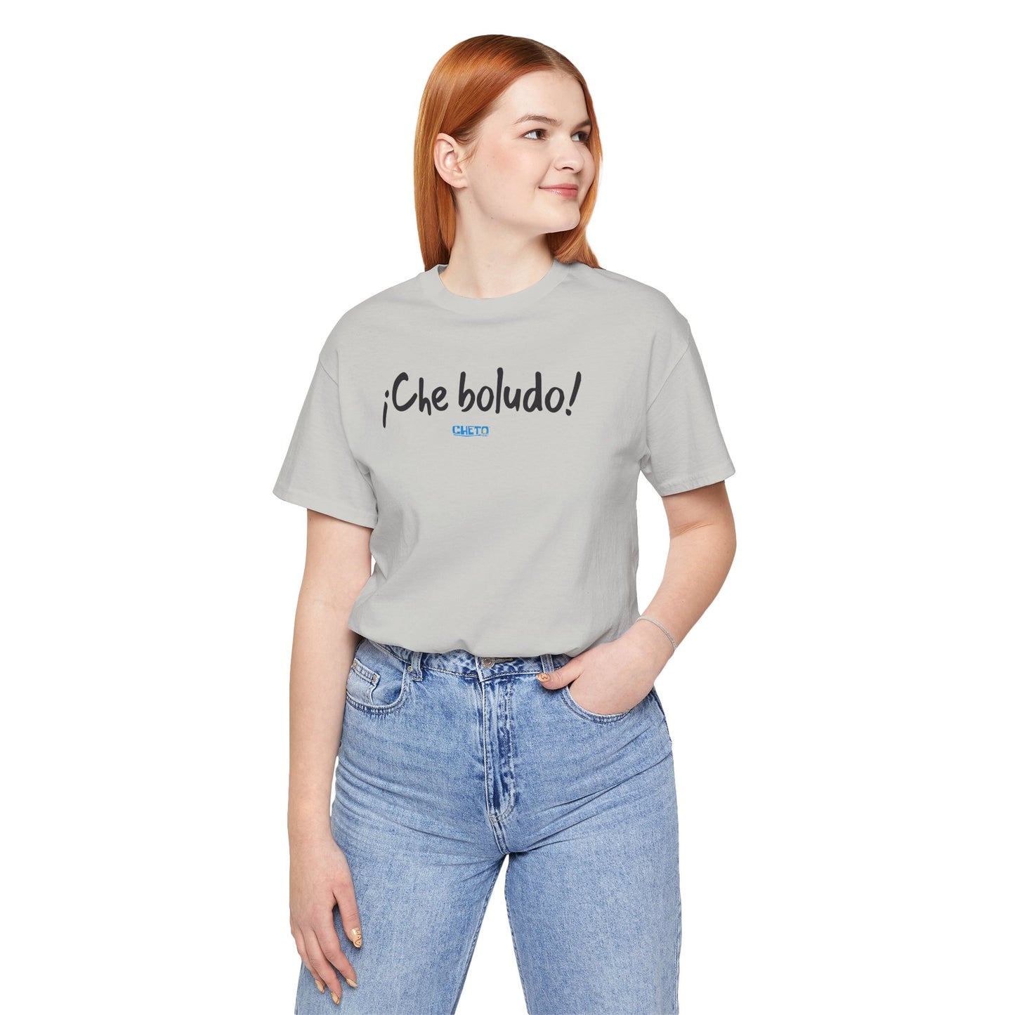 * ¡Che boludo! (con código QR en espalda/with QR code on back) - Unisex Jersey Tee