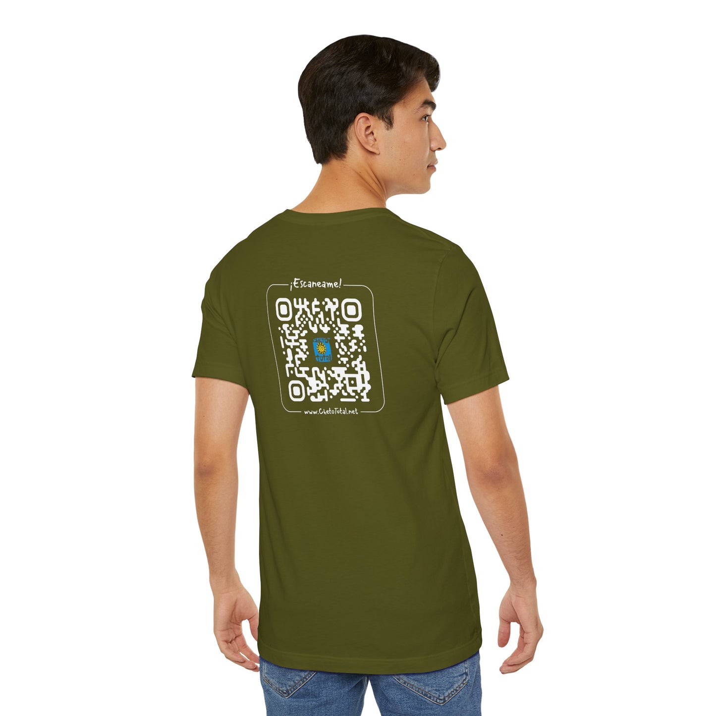 * Huella digital (Argentina) con Codigo QR en espalda-Fingerprint (Argentina) Back QR Code / Unisex Jersey Tee