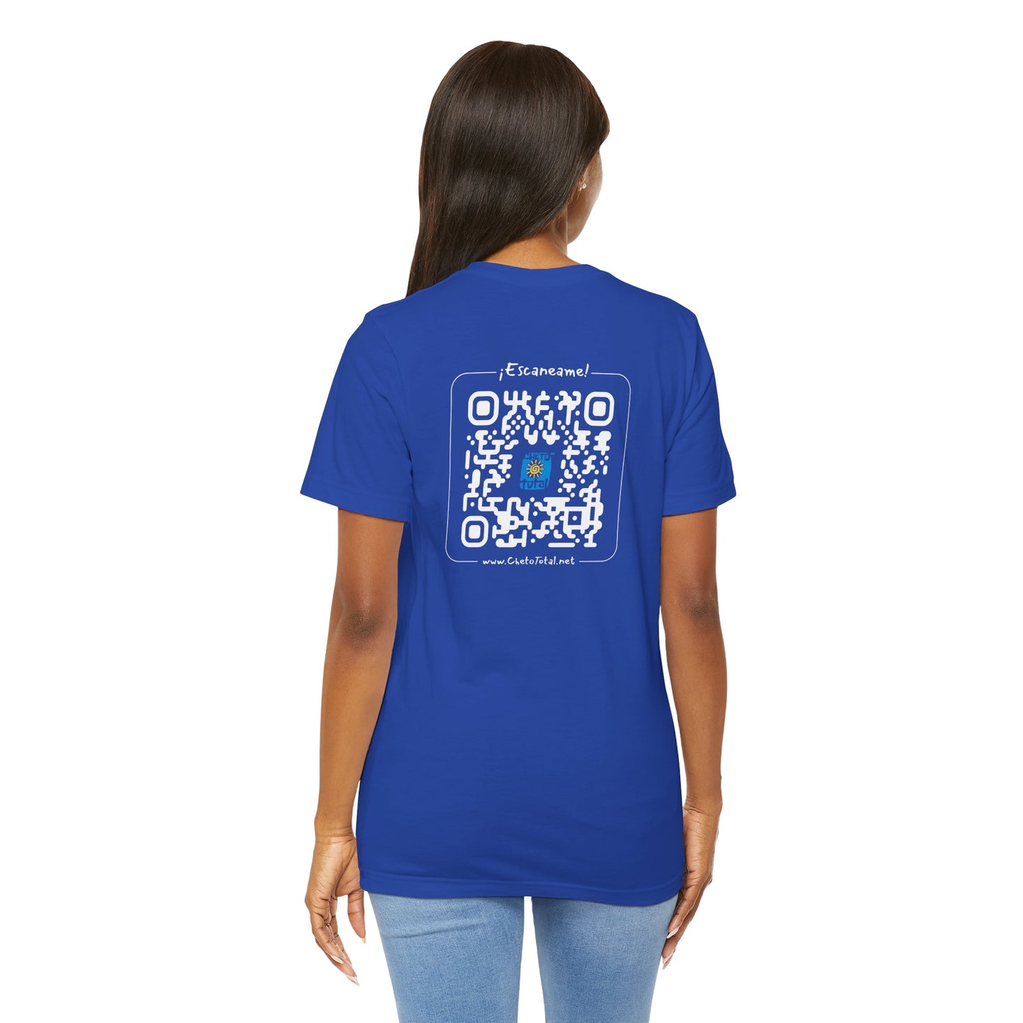 * Huella digital (Argentina) con Codigo QR en espalda-Fingerprint (Argentina) Back QR Code / Unisex Jersey Tee