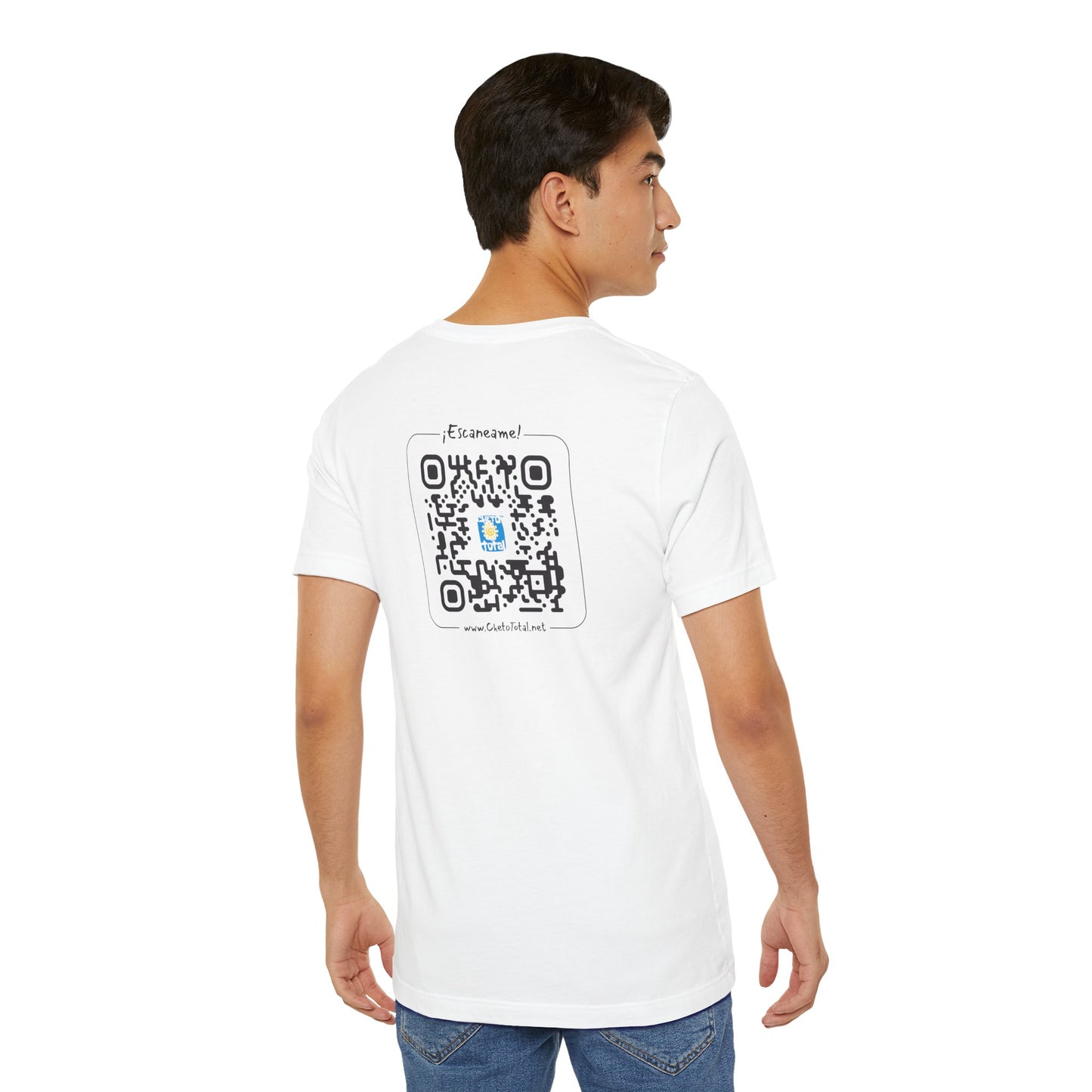 * Huella digital (Argentina) con Codigo QR en espalda-Fingerprint (Argentina) Back QR Code / Unisex Jersey Tee