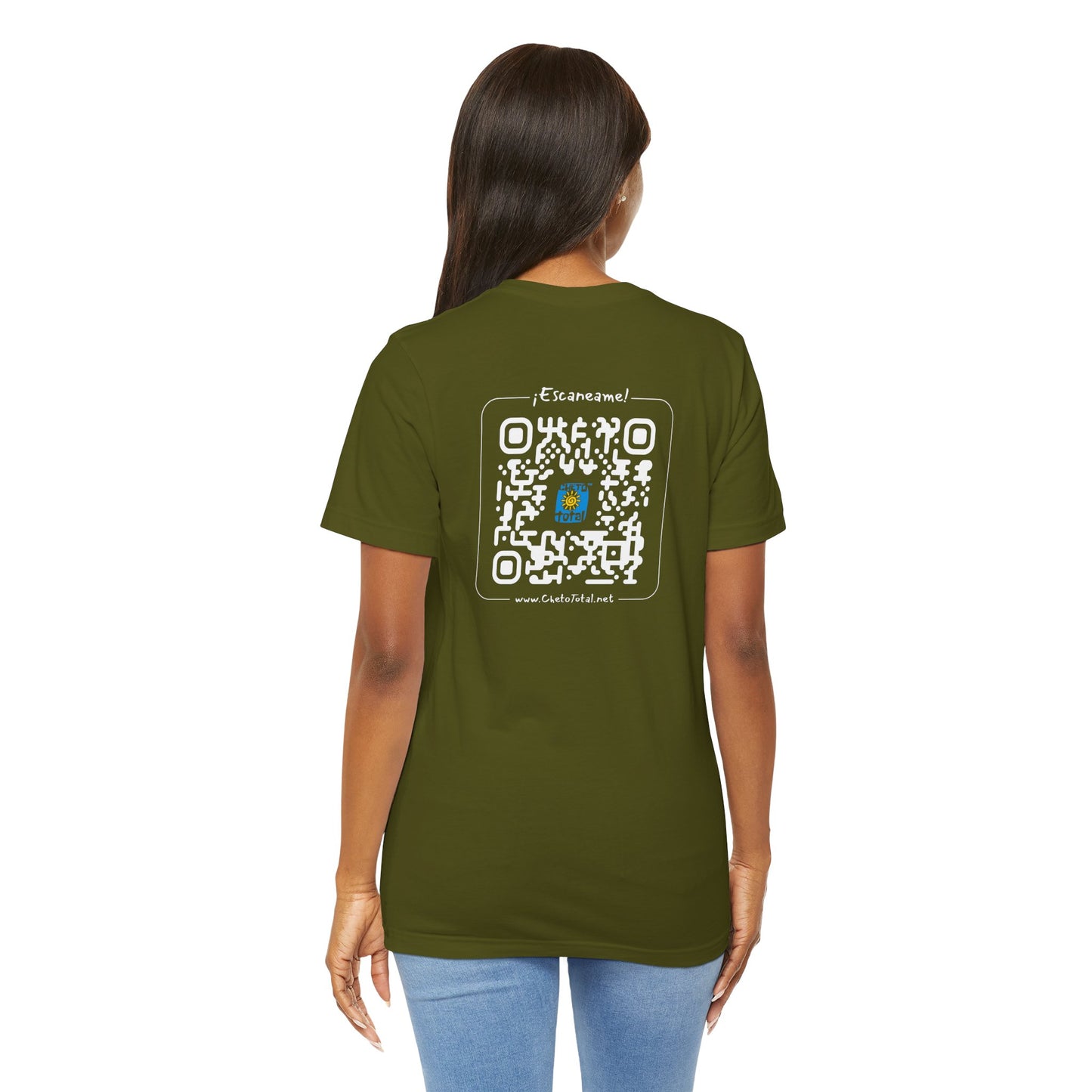 * Huella digital (Argentina) con Codigo QR en espalda-Fingerprint (Argentina) Back QR Code / Unisex Jersey Tee