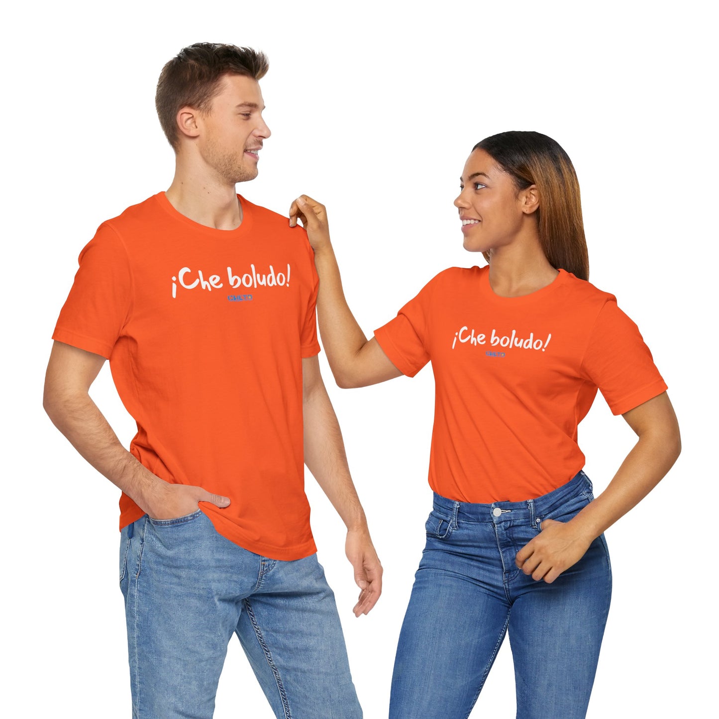 * ¡Che boludo! (con código QR en espalda/with QR code on back) - Unisex Jersey Tee