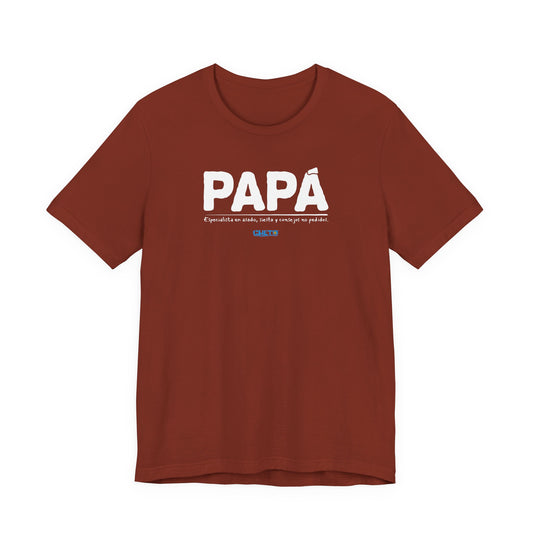 Papá: Especialista en asado, siesta y consejos no pedidos - Unisex Jersey Tee