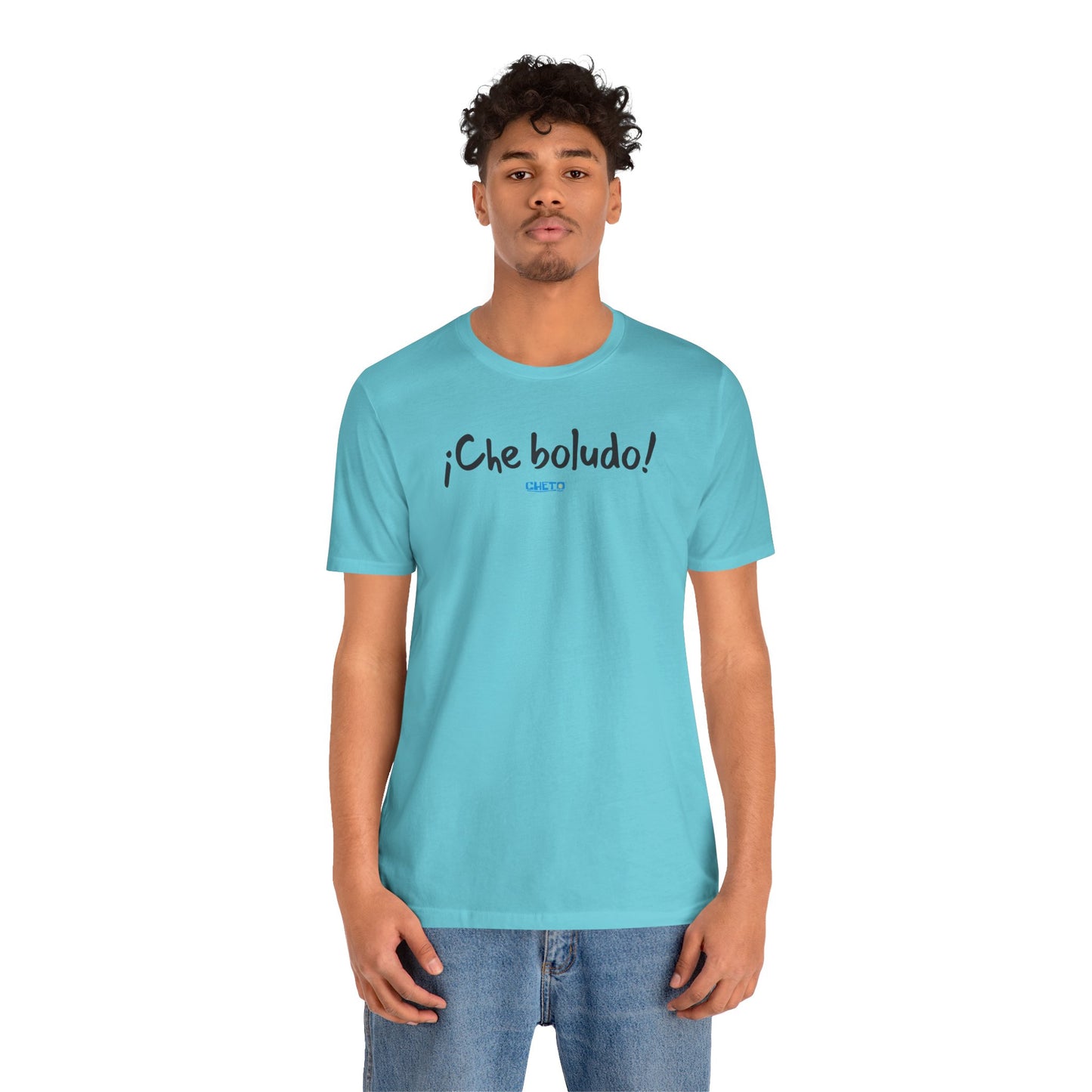 * ¡Che boludo! (con código QR en espalda/with QR code on back) - Unisex Jersey Tee
