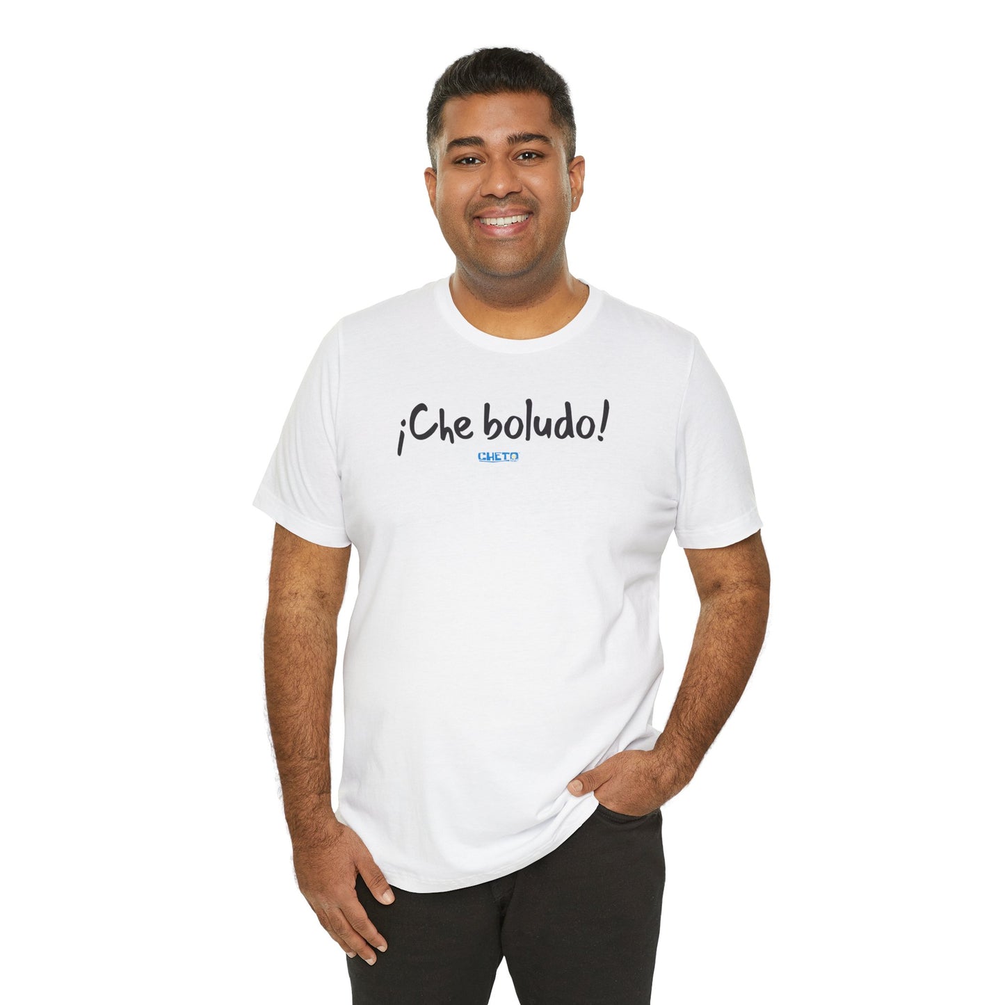 * ¡Che boludo! (con código QR en espalda/with QR code on back) - Unisex Jersey Tee
