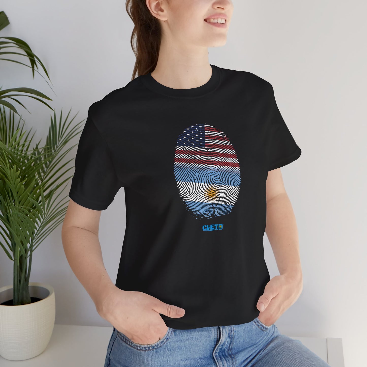 Huella digital (Arg/USA)-Fingerprint (Arg/USA) / Unisex Jersey Tee
