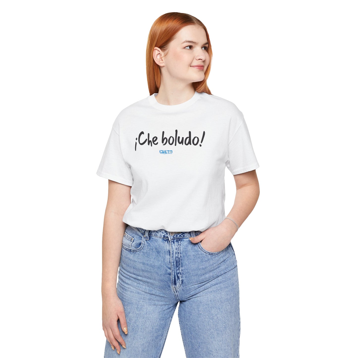 * ¡Che boludo! (con código QR en espalda/with QR code on back) - Unisex Jersey Tee
