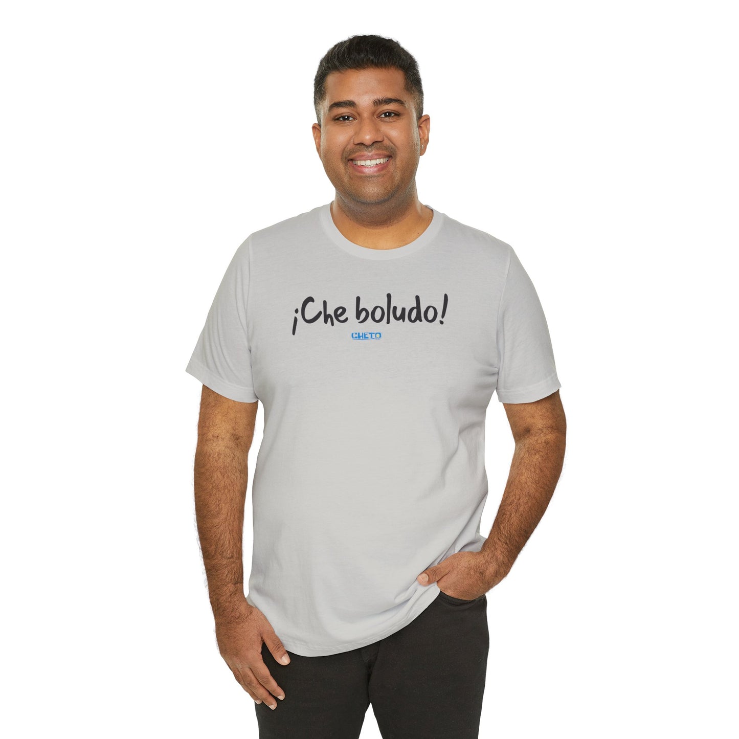* ¡Che boludo! (con código QR en espalda/with QR code on back) - Unisex Jersey Tee