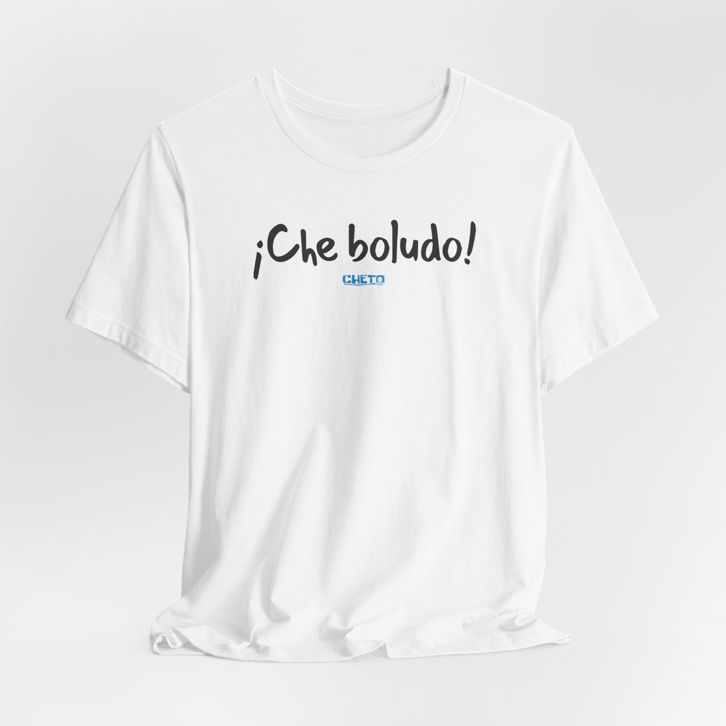 * ¡Che boludo! (con código QR en espalda/with QR code on back) - Unisex Jersey Tee