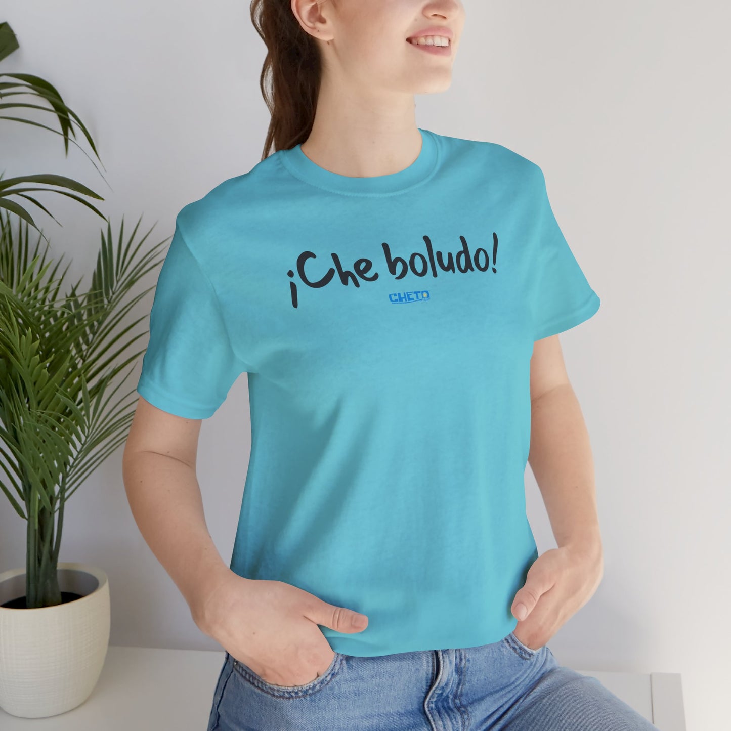 * ¡Che boludo! (con código QR en espalda/with QR code on back) - Unisex Jersey Tee