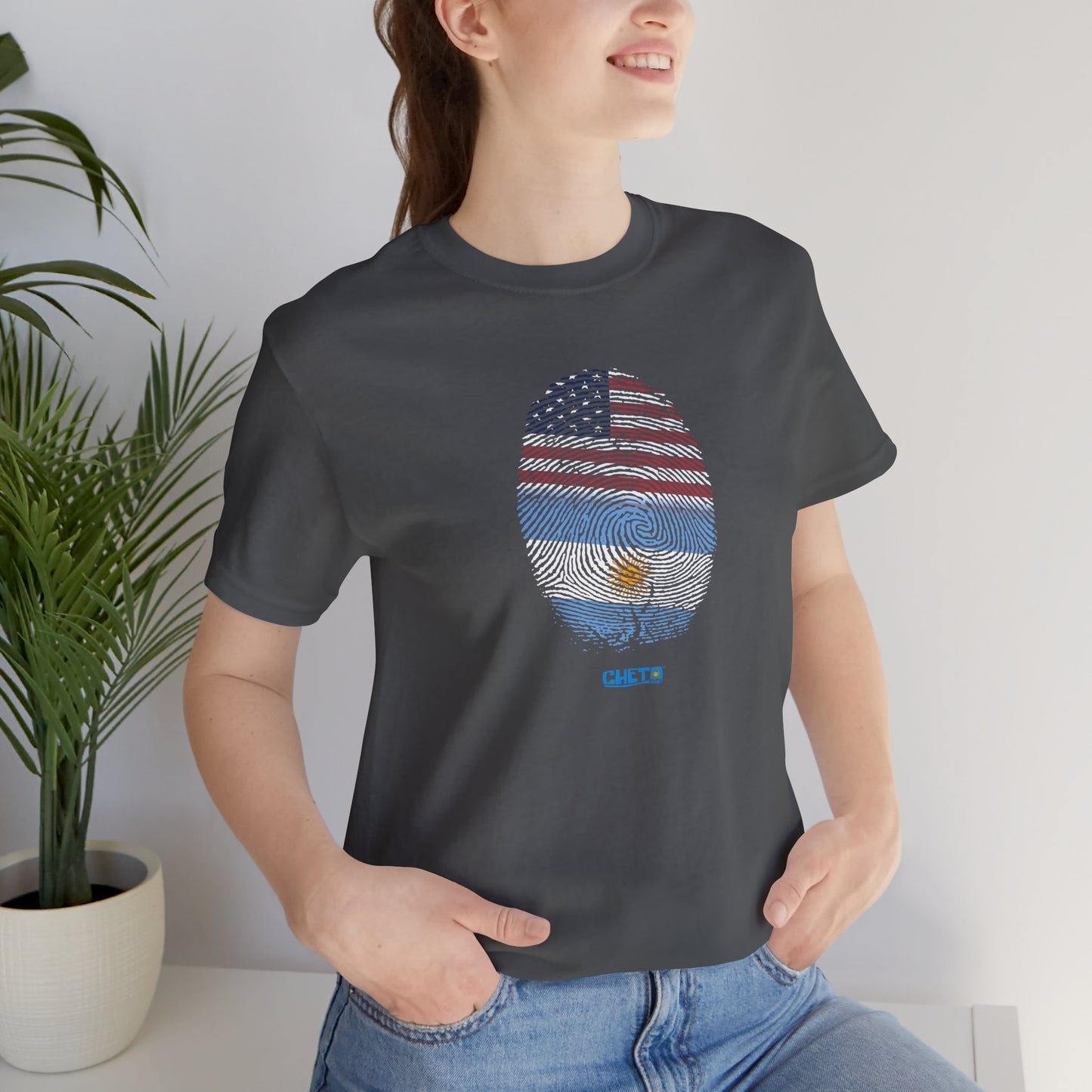 Huella digital (Arg/USA)-Fingerprint (Arg/USA) / Unisex Jersey Tee
