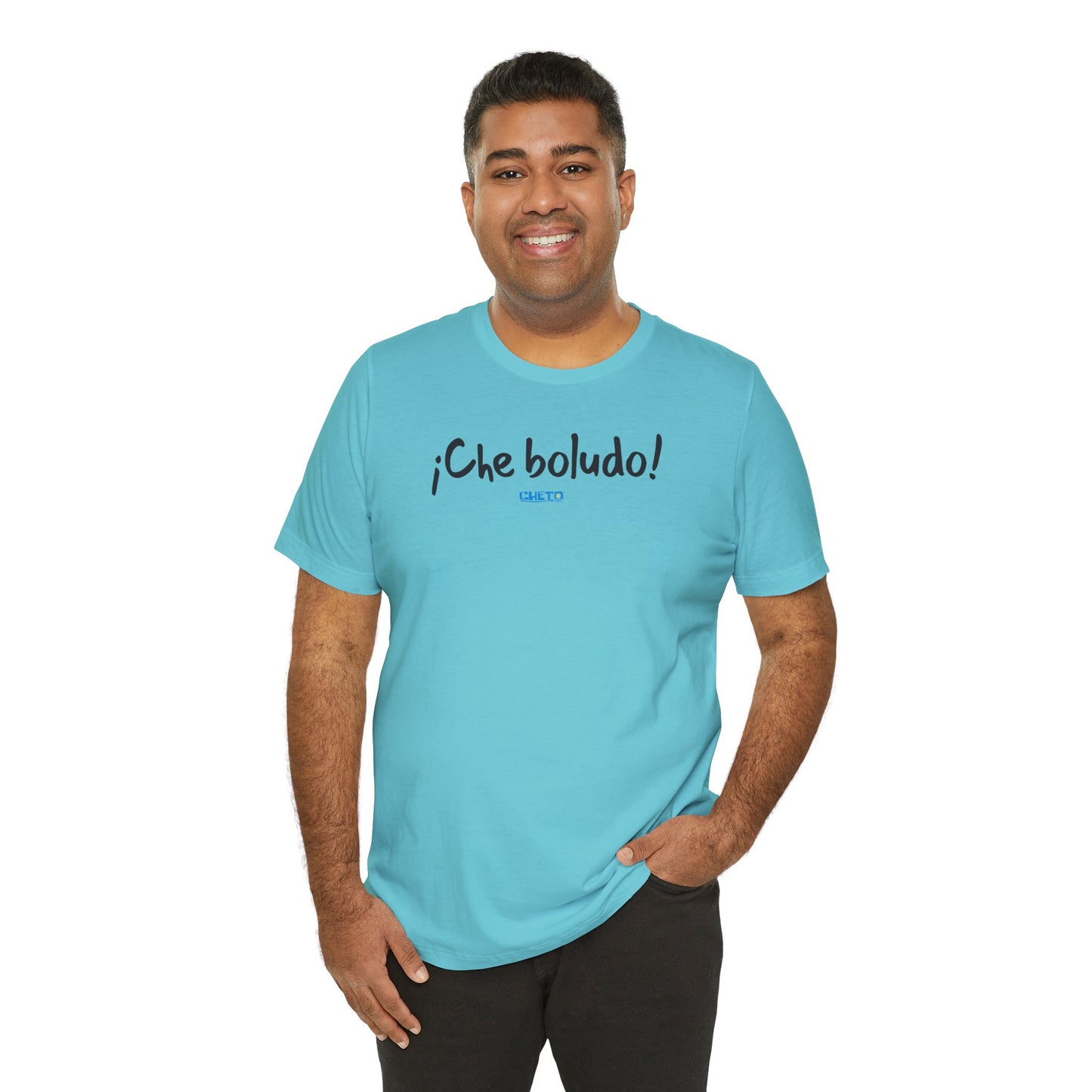 * ¡Che boludo! (con código QR en espalda/with QR code on back) - Unisex Jersey Tee