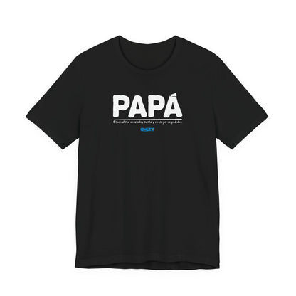 Papá: Especialista en asado, siesta y consejos no pedidos - Unisex Jersey Tee