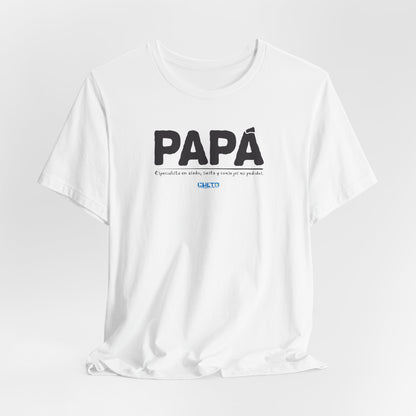 Papá: Especialista en asado, siesta y consejos no pedidos - Unisex Jersey Tee