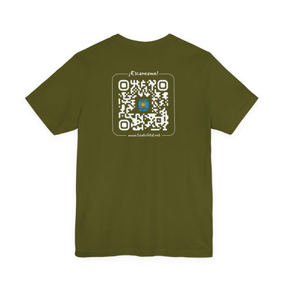 * Huella digital (Argentina) con Codigo QR en espalda-Fingerprint (Argentina) Back QR Code / Unisex Jersey Tee