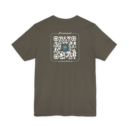 * Huella digital (Argentina) con Codigo QR en espalda-Fingerprint (Argentina) Back QR Code / Unisex Jersey Tee