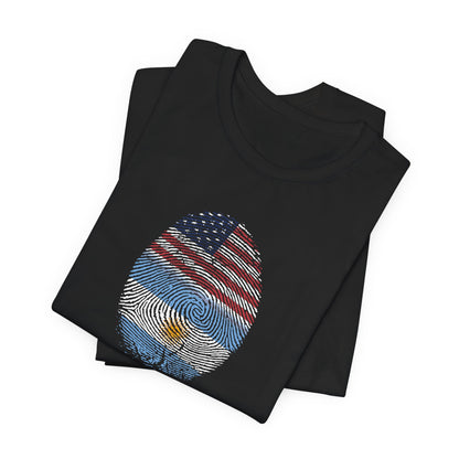 Huella digital (Arg/USA)-Fingerprint (Arg/USA) / Unisex Jersey Tee
