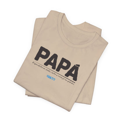 Papá: Especialista en asado, siesta y consejos no pedidos - Unisex Jersey Tee