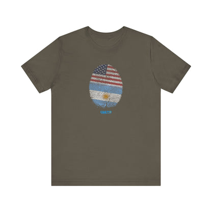 Huella digital (Arg/USA)-Fingerprint (Arg/USA) / Unisex Jersey Tee