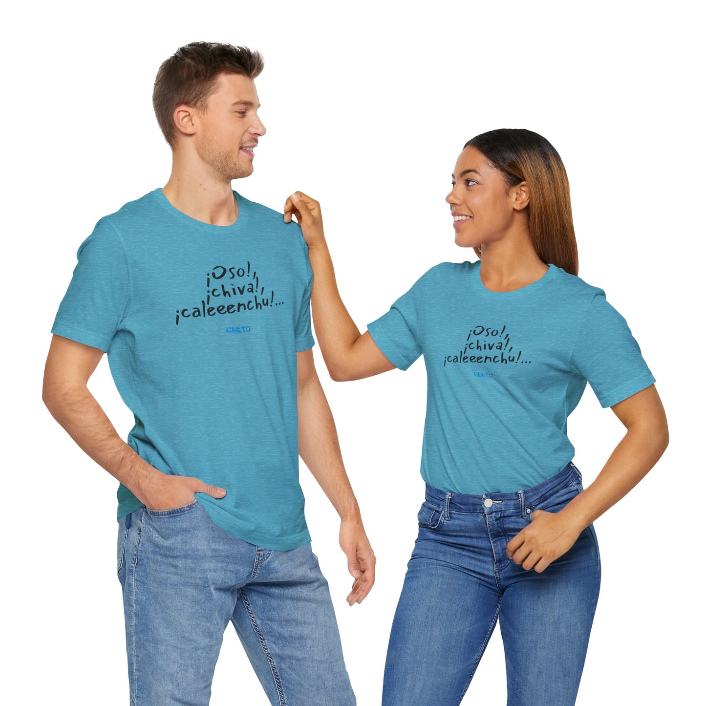 ¡Oso!, ¡chiva!, ¡caleeenchu! - Unisex Jersey Tee