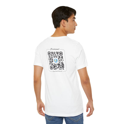* Huella digital (Argentina) con Codigo QR en espalda-Fingerprint (Argentina) Back QR Code / Unisex Jersey Tee